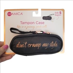 New MIAMICA Tampon Case Black and Rose Gold